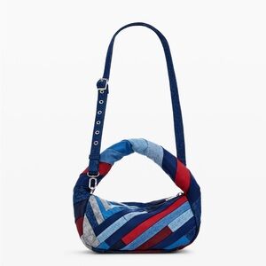Desigual Multicolor Denim Crossbody Transformer Bag NWOT